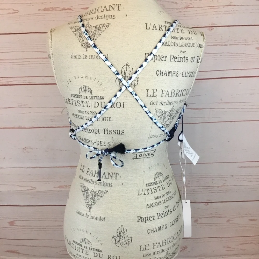 Lucky Brand On The Grid Reversible Bikini Top
